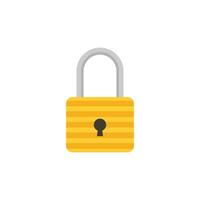 Padlock flat design vector illustration. lock. Security, safety, encryption, protection, privacy concept. vector icon. Cartoon minimal style.