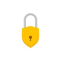 Padlock flat design vector illustration. lock. Security, safety, encryption, protection, privacy concept. vector icon. Cartoon minimal style.