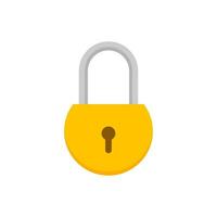 padlock symbol vector illustration design, safety and security protection on white background
