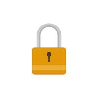 Padlock flat design vector illustration. lock. Security, safety, encryption, protection, privacy concept. vector icon. Cartoon minimal style.