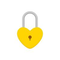 Padlock flat design vector illustration. lock. Security, safety, encryption, protection, privacy concept. vector icon. Cartoon minimal style.