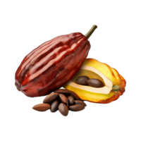 ai generato cacao png isolato su trasparente sfondo