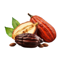 ai generato cacao png isolato su trasparente sfondo