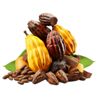 ai généré cacao png isolé sur transparent Contexte