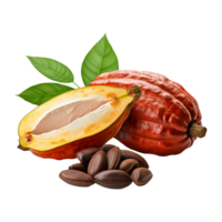 ai generato cacao png isolato su trasparente sfondo