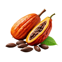 ai generado cacao png aislado en transparente antecedentes