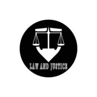 ley y justicia logo vector modelo ilustración