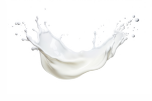 AI generated Milk drops and splashes isolated on transparent background. Abstract background with splashing white liquid png