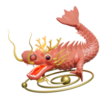 3d chinese new year 2024 capricorn isolated. 3d render illustration png