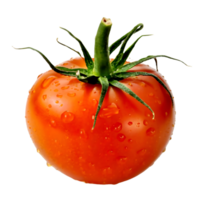 AI generated A fresh tomato without leaves isolated on a white or transparent background png