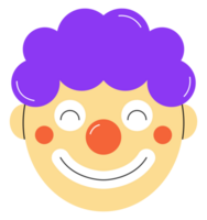 Carnival clown face illustration png