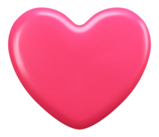 3D glossy and shiny heart illustration png