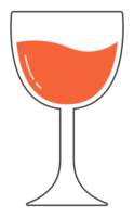 vino vaso ilustración png