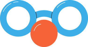 Clown glasses with nose png