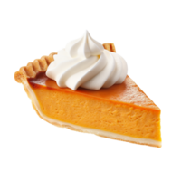 AI generated Pumpkin Pie Slice on transparent background PNG image