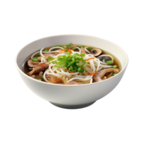 ai generado pho sopa cuenco en transparente antecedentes png imagen