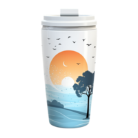 AI generated Travel Mug on transparent background PNG image