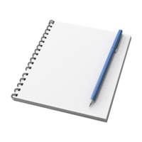 AI generated Pencil and Notebook on transparent background PNG image