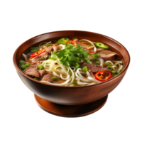 AI generated Pho Soup Bowl  on transparent background PNG image