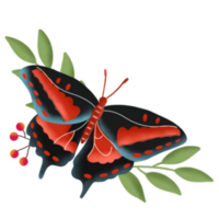 butterfly with flower png