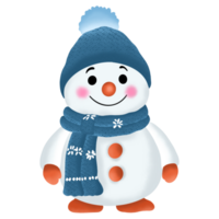 cute snowman wearing a scarf png