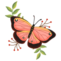 butterfly with flower png