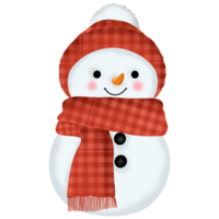 mignonne bonhomme de neige portant une écharpe png