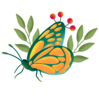 mariposa con flor png