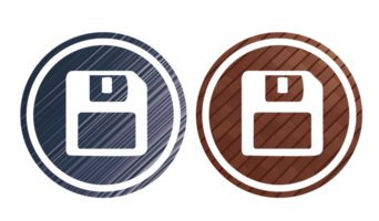 save sign multy color icon symbol with texture png