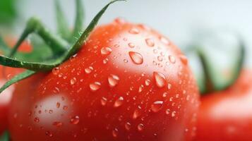 AI generated Fresh Tomato on White Background. Fresh, Healthy, Healthy Life, Fruit, Vegetable photo