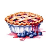 AI generated Blueberry pie illustrations , Blueberry pie clipart png