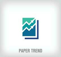 Creative page trend logo. Unique color transitions. Reading development corporate logo template. vector