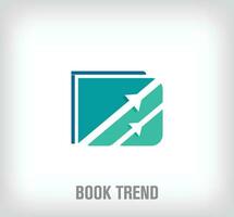 Creative book trend logo. Unique color transitions. Reading and writer development corporate logo template. vector