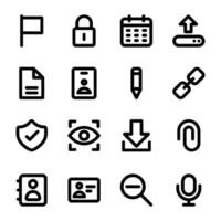 User Interface Bold Line Icons vector