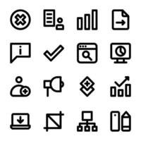 Pack of Website Design Line Icons vector