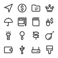 Pack of Corporate Line Icons vector