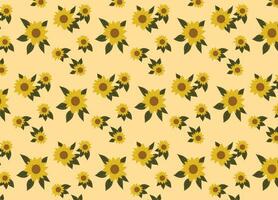 Sun flower pattern wallpaper vector