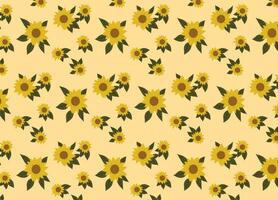 Sun flower pattern wallpaper vector