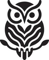 Owl Tattoo vector art illustration black color, Owl vector silhouette black color