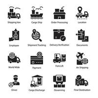 Pack of Shipment and Delivery Services Icons vector