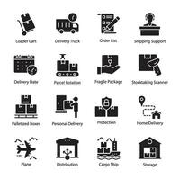 Pack of Shipment and Delivery Icons vector