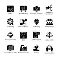 Business and Data Management Vector Icons Pack