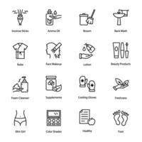 Pack Of Beauty Treatment Icons vector