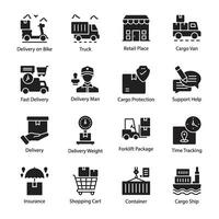 Pack of Shipment Delivery Icons vector