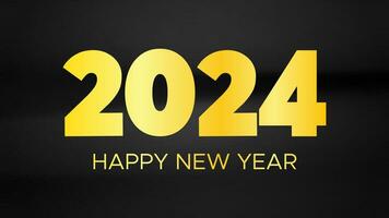 2024 Happy New Year on dark silk background vector