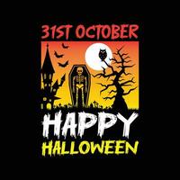 Happy halloween t-shirt design vector