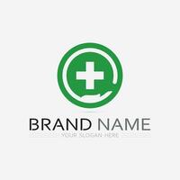 hospital and health care logo design vector cross logo design graphic