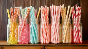 AI generated lollipop sugar candy food photo