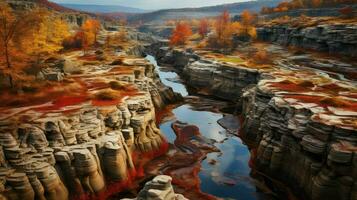 AI generated geology dissected plateau landscape photo