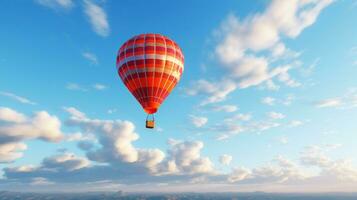 AI generated Hot air balloon in the sky. Fantastic adventure, flying in the skies. Can be used in travel or inspirational content, adventure themes, illustrating freedom, exploration, photo